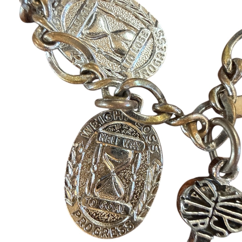 Vintage Sterling Silver AA Sobriety Charm Bracelet – One Day at a Time – 1972 - Picture 5 of 8